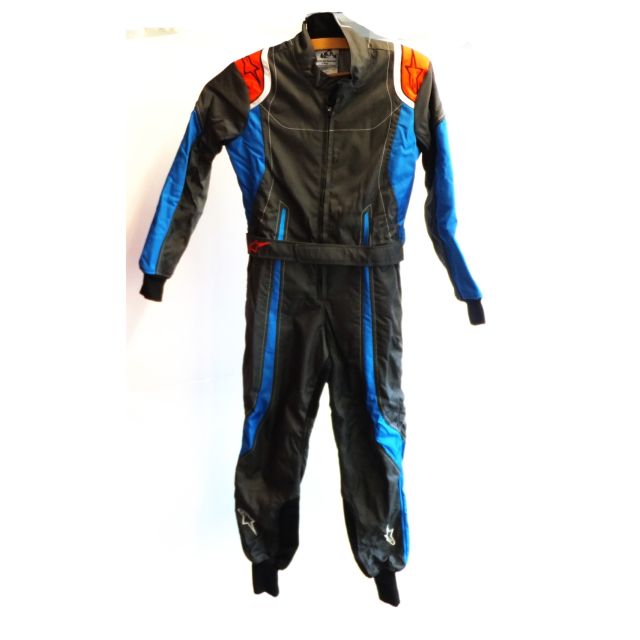 Overall Alpinestars KMX-9 anthrazit/blau/rot-fluo 48 