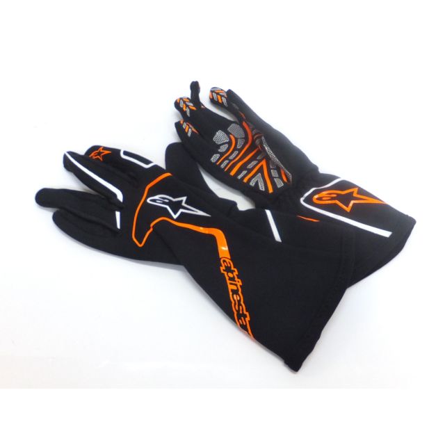 Handschuhe Alpinestars Tech 1 K Race S.  schwarz/orange fluo Kinder S