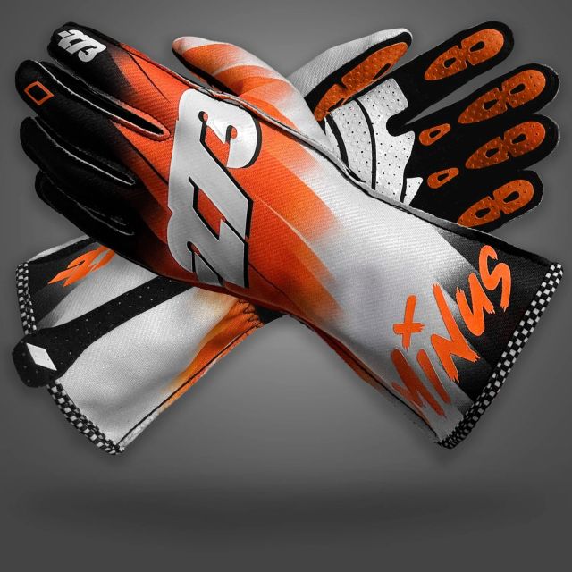 Handschuhe Minus 273 Supersonic orange-schwarz-weiss XS 