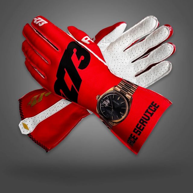 Handschuhe Minus 273 Race Service rot fluo asymetric M 