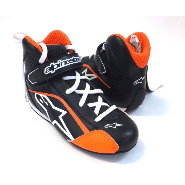 Schuhe Alpinestars Tech-1 K S. schwarz/weiss/orange fluo 32 