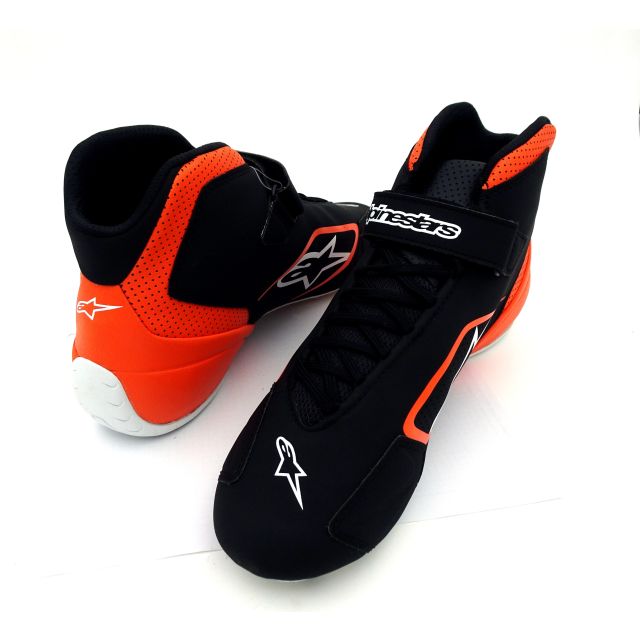 Schuhe Alpinestars Tech-1 K schwarz-orange-weiss 39 