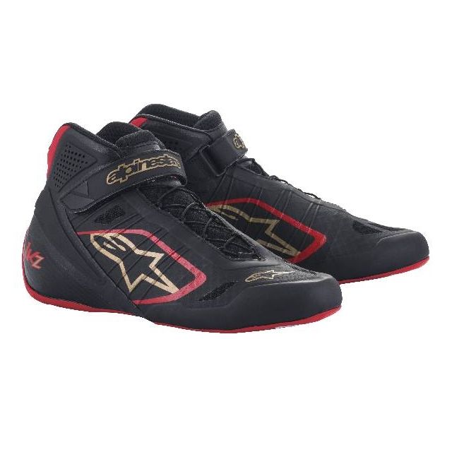 Schuhe Alpinestars Tech-1 KZ schwarz-rot-gold 43 