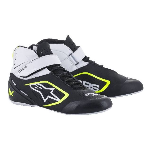 Schuhe Alpinestars Tech1- K V2 schwarz-weiss-gelb fluo 40 