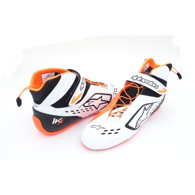 Schuhe Alpinestars Tech-1 KX v2 weiss-orange-fluo-schwarz Gr. 42 