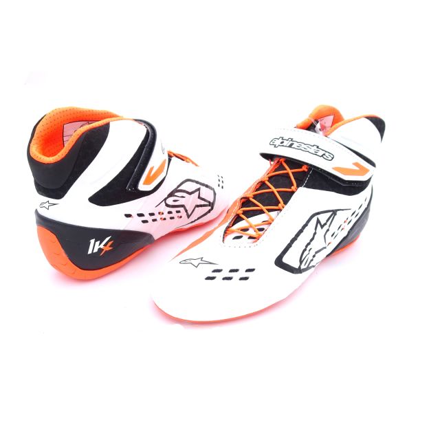 Schuhe Alpinestars Tech-1 KX V2 weiss-orange-fluo-schwarz 37 