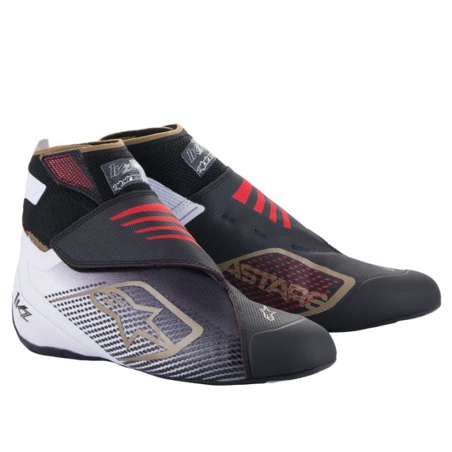 Schuhe Alpinestars Tech-1 KZ V2 schwarz-weiss-gold 41 