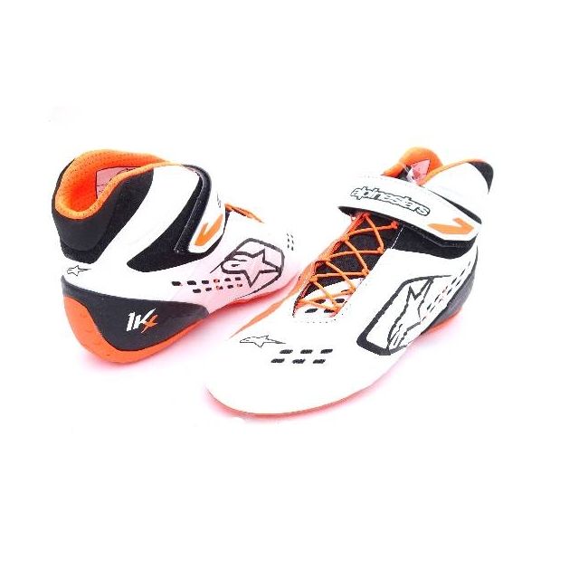 Schuhe Alpinestars Tech-1 KX V2 weiss-orange-fluo-schwarz 34 