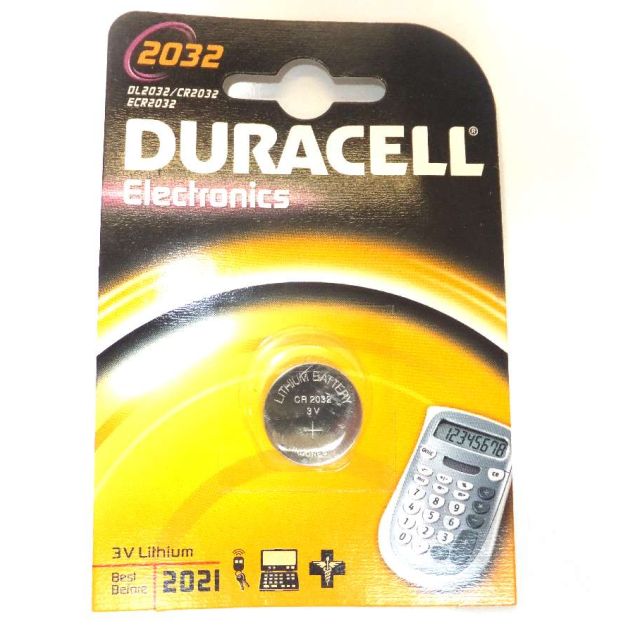 Batterie Duracell DL2032/CR2032 3 Volt Lithium (2 Stück)